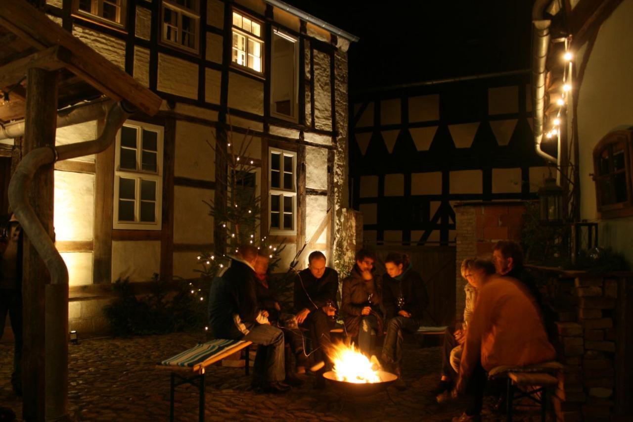Himmlischer Hof - Juwel Von 1477, Terrasse, Kamin, P, Oeko, Denkmal Quedlinburg Exterior foto